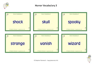 Horror vocabulary pack 2